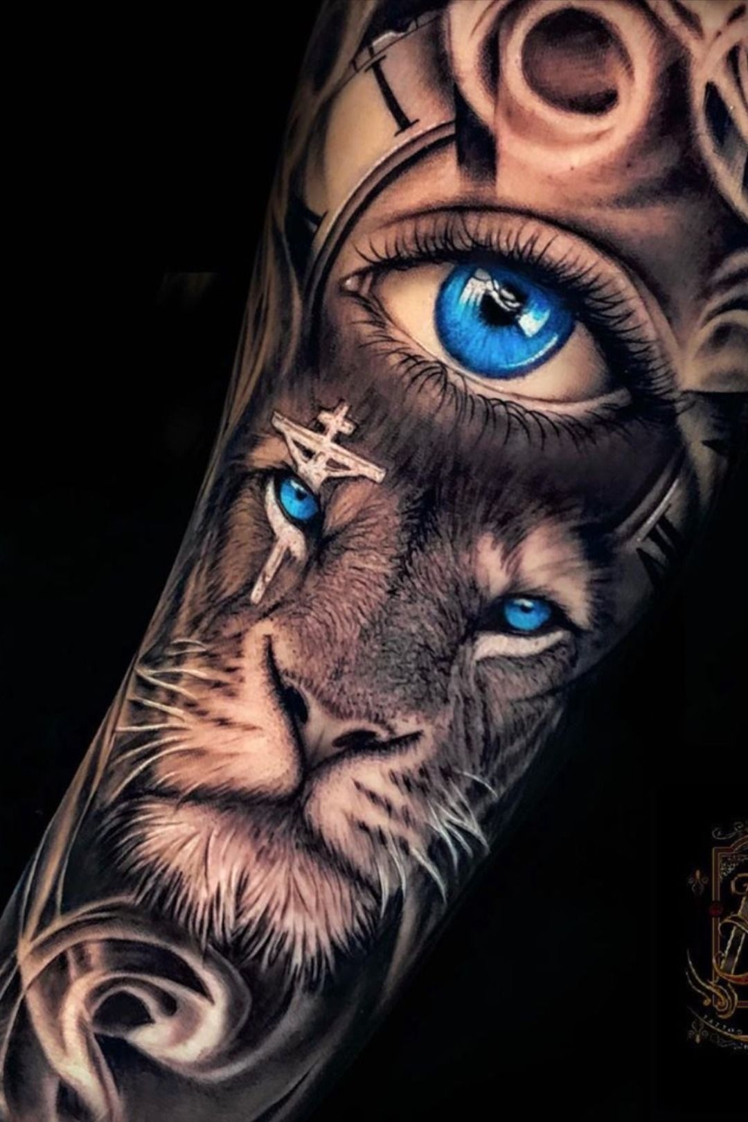 Unveiling The Symbolic Power Lion With Blue Eyes Tattoo Meaning Explored