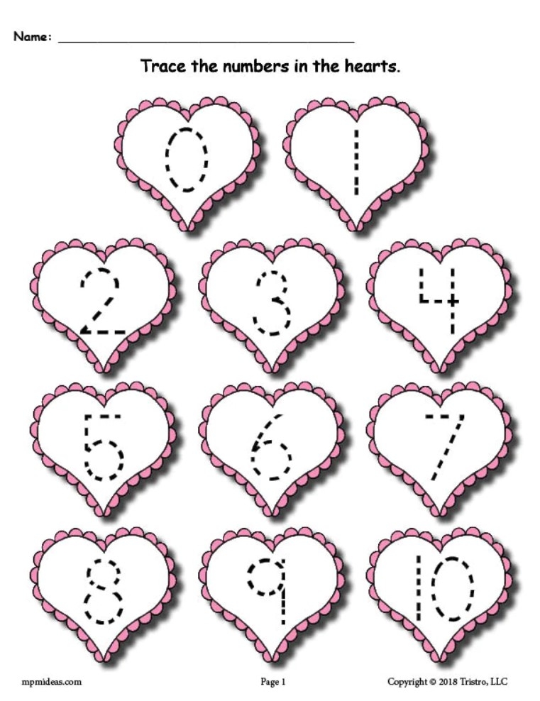 Valentine 39 s Day Worksheets Preschool Free Printable Kindergarten 