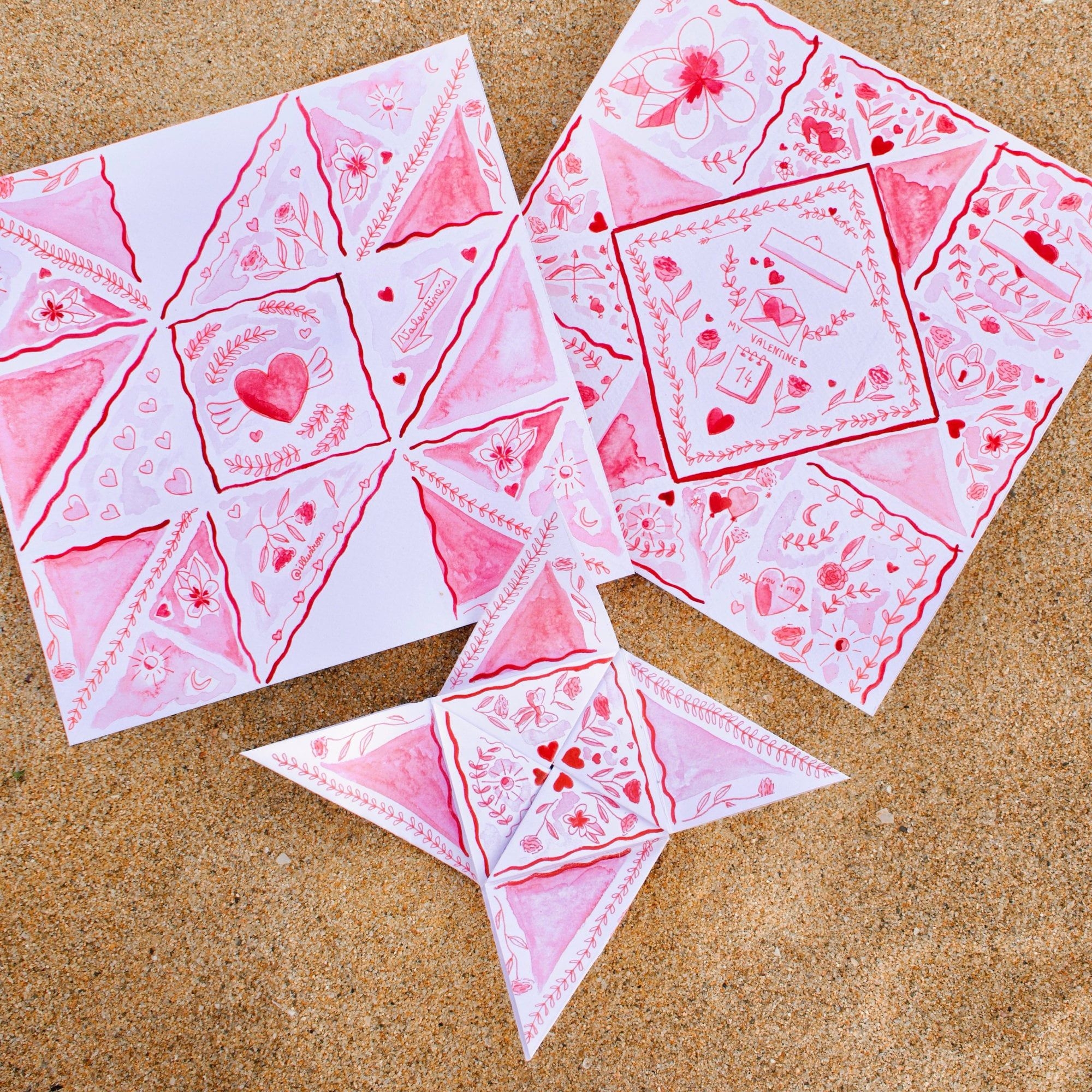 Valentine 39 s Puzzle Purse By Illustrons Template digital Version 