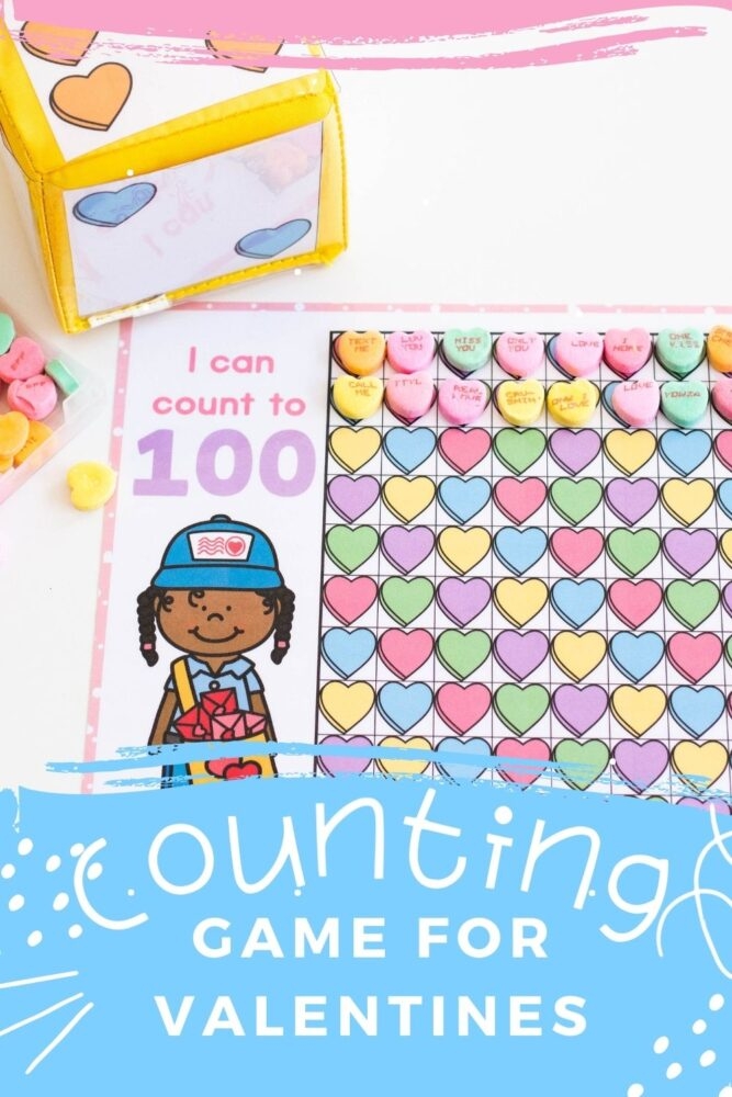 Valentine Counting Grid Games For Preschool Pre K