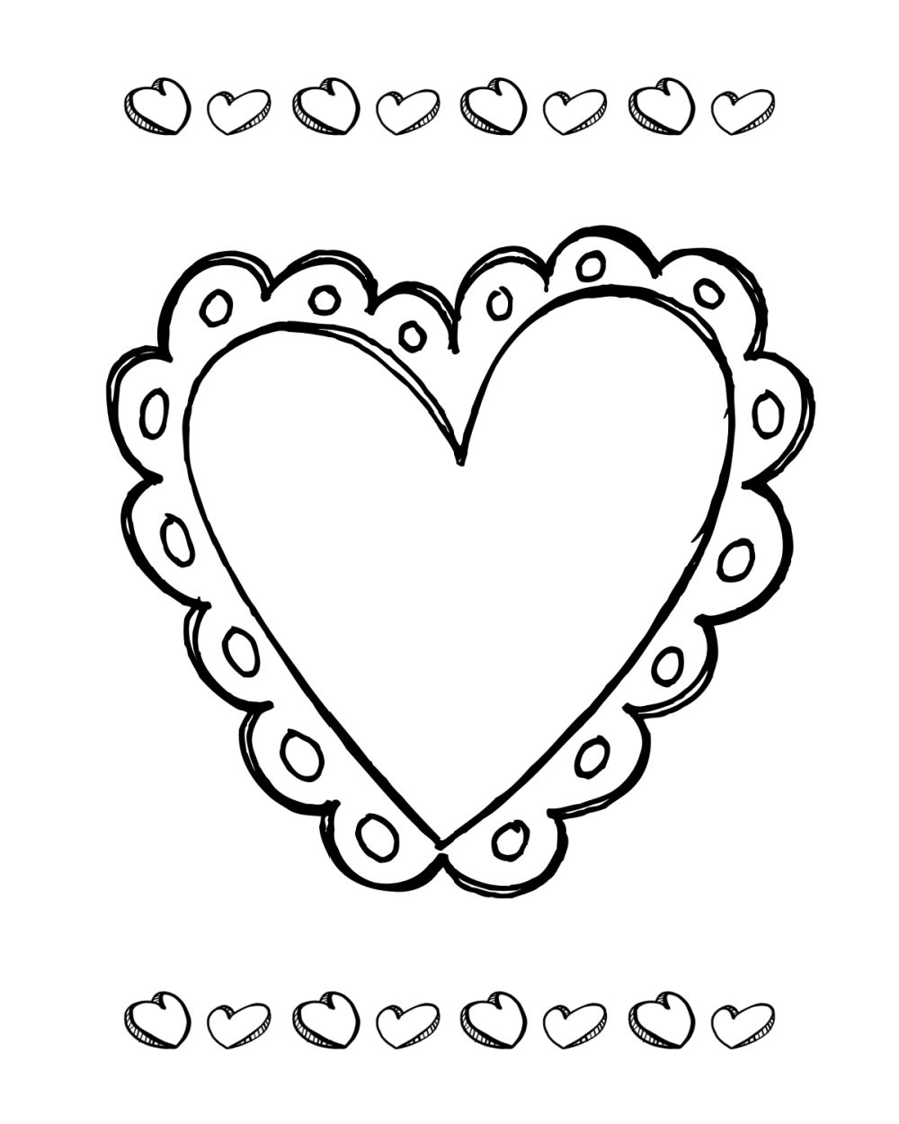 free printable heart pictures to color