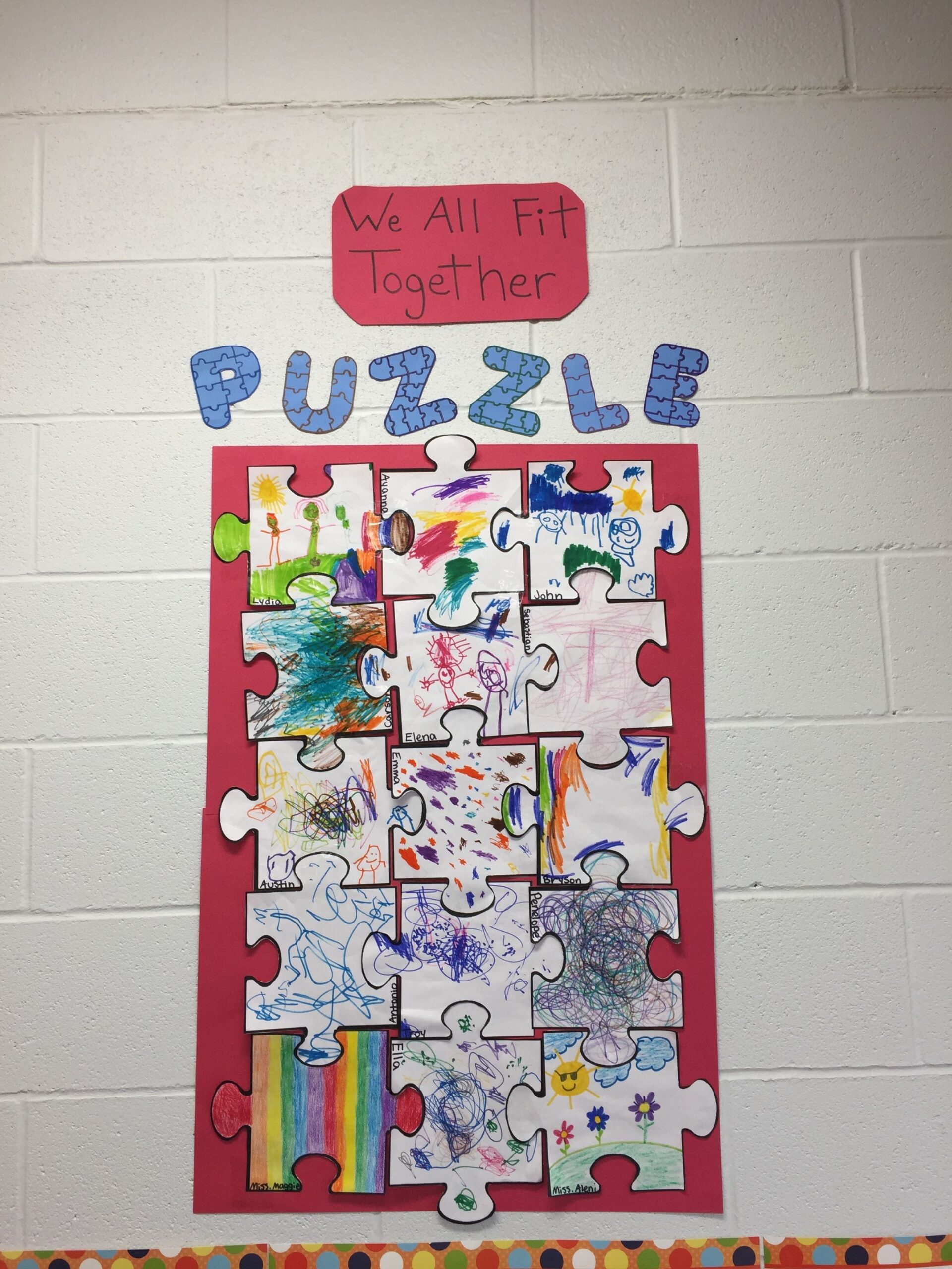 We All Fit Together Puzzle Template Free Printable Word Searches