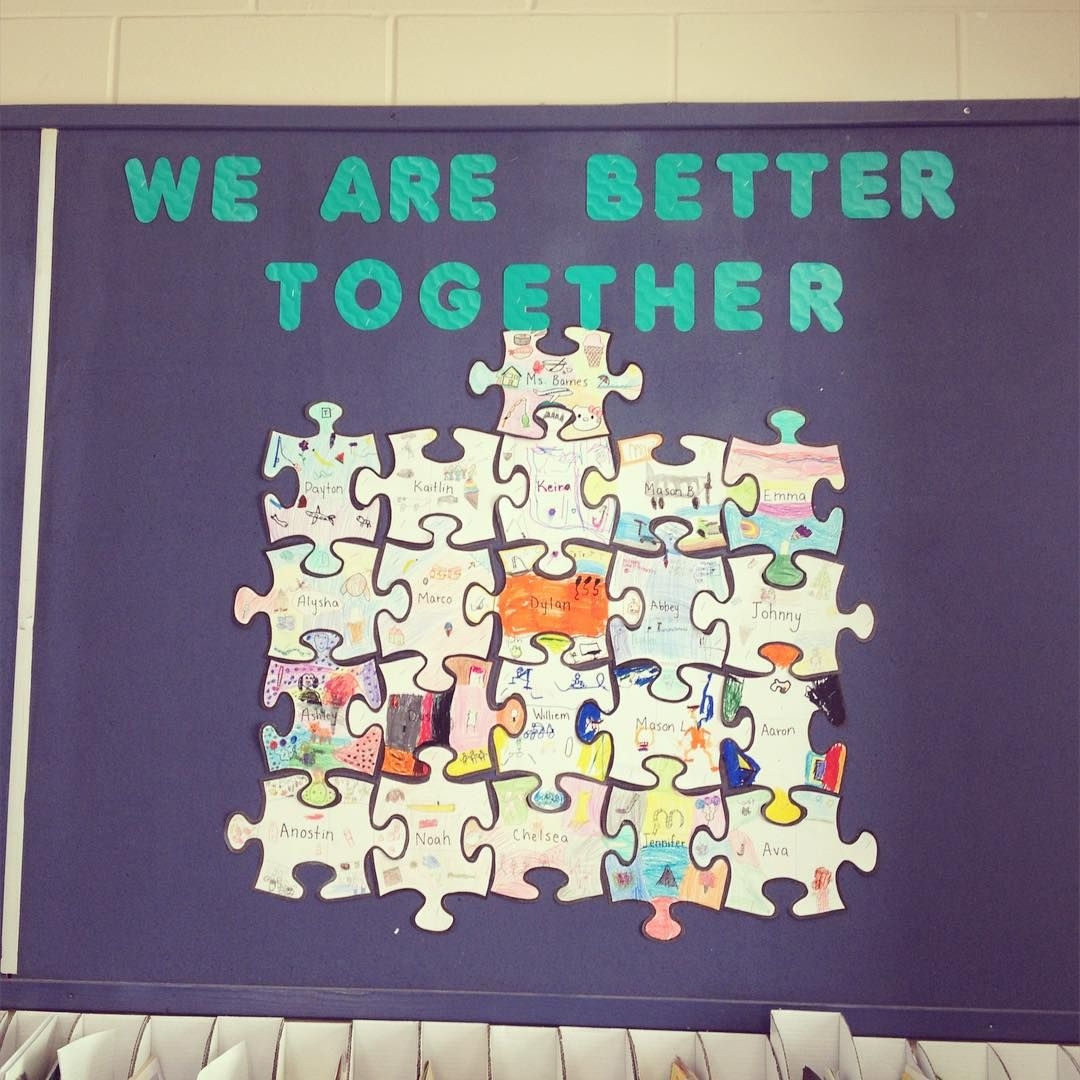 We All Fit Together Puzzle Template Free