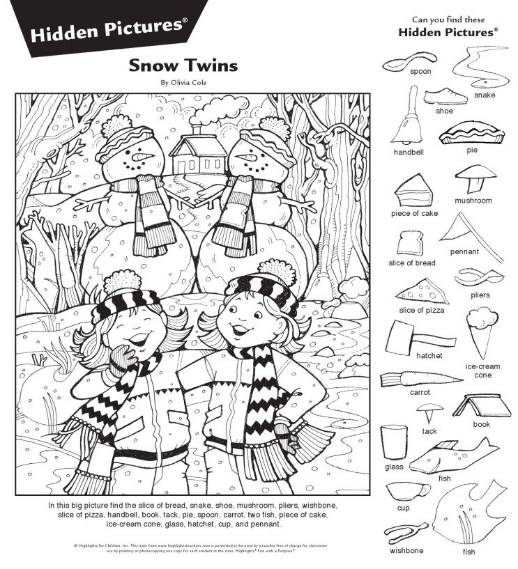 Winter Hidden Pictures Printable Printable New Year Banners