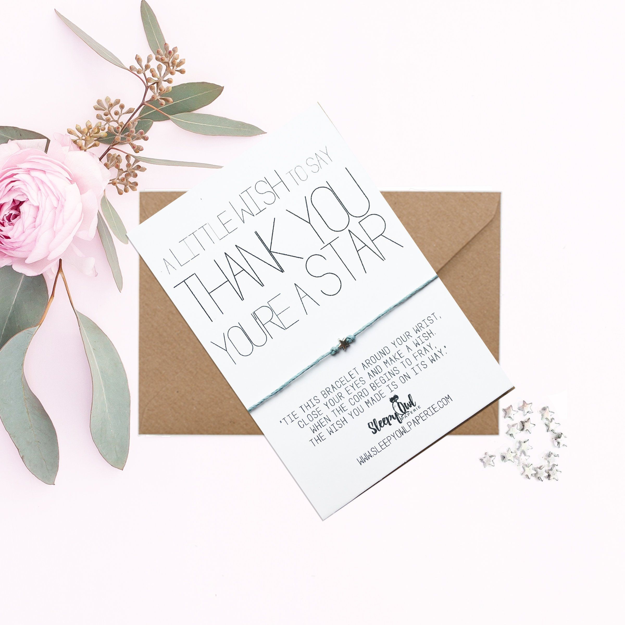 wish bracelet card template printable