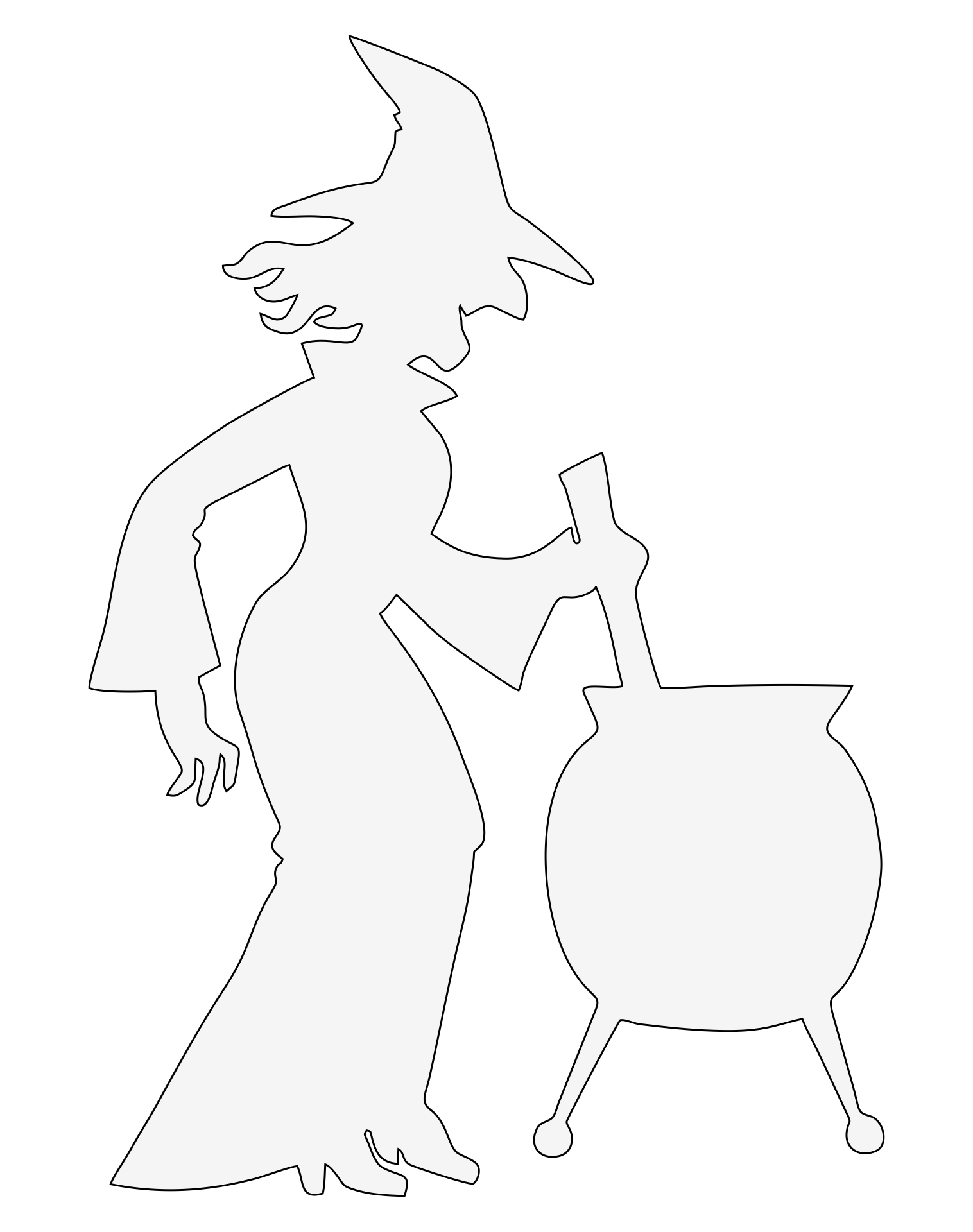 Witch Face Stencil 10 Free PDF Printables Printablee