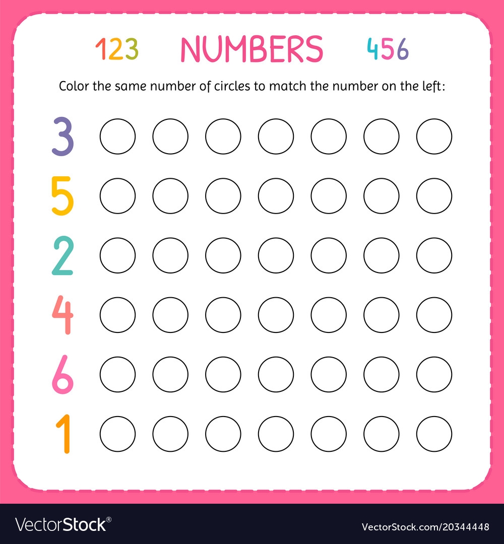 numbers worksheet for kindergarten