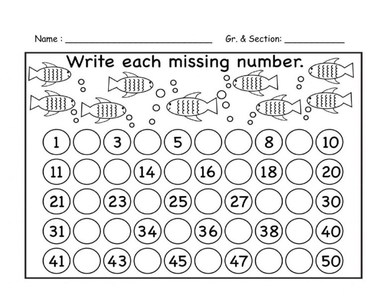 Worksheet On Counting Numbers Counting Numbers Worksheet For Pre K 