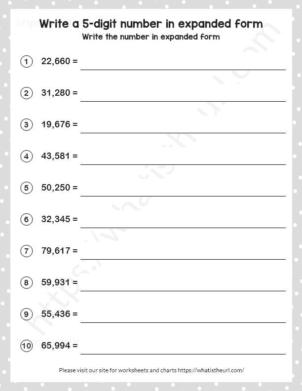 write numbers in expanded form worksheets