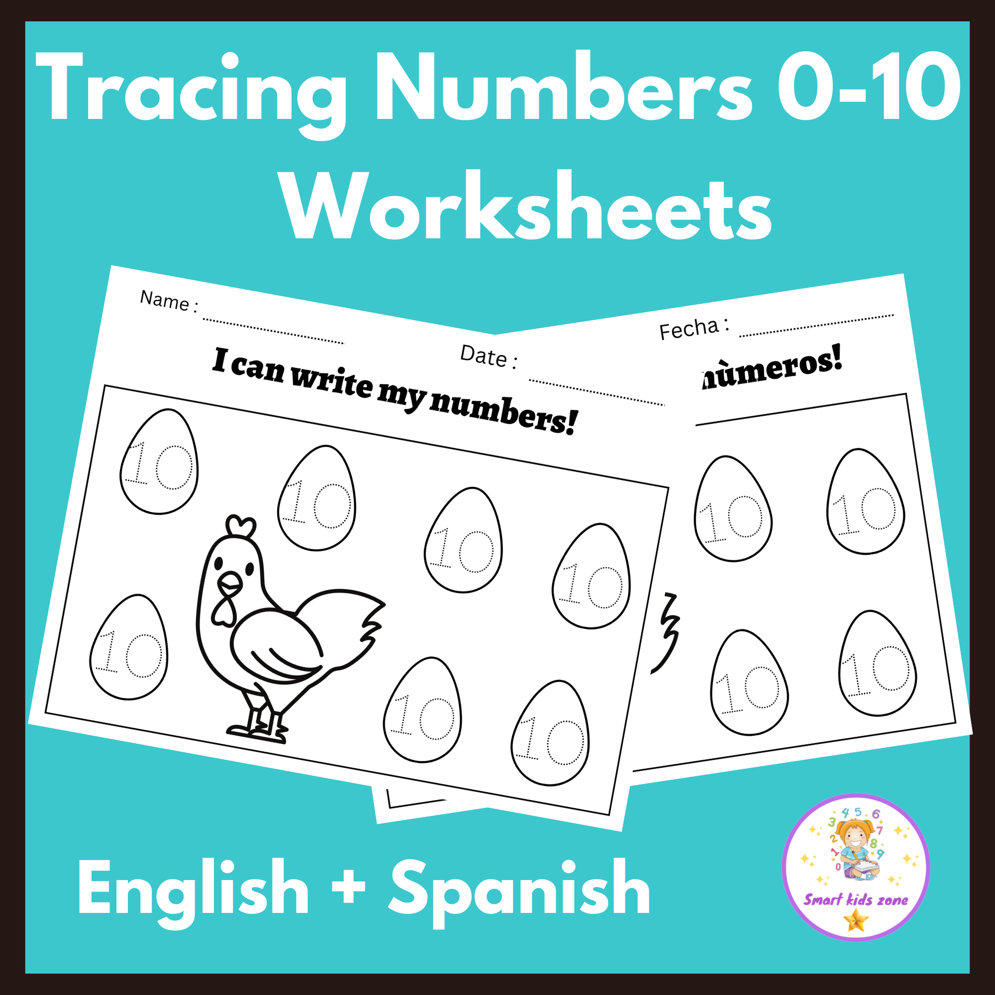Writing Numbers 1 20 Worksheets Spanish Number Worksheets Made By 