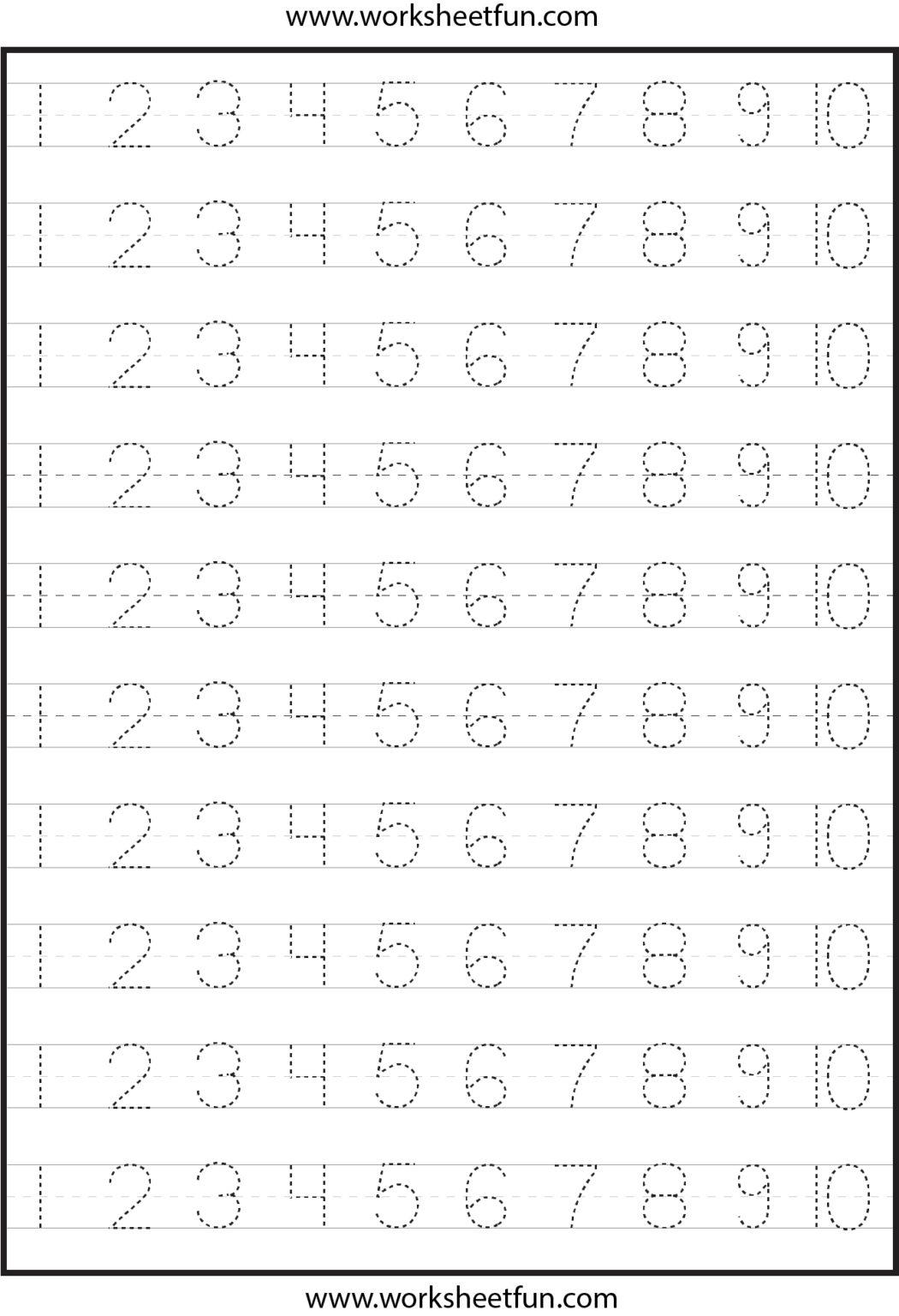 Writing Numbers 1 To 100 Printable Worksheet