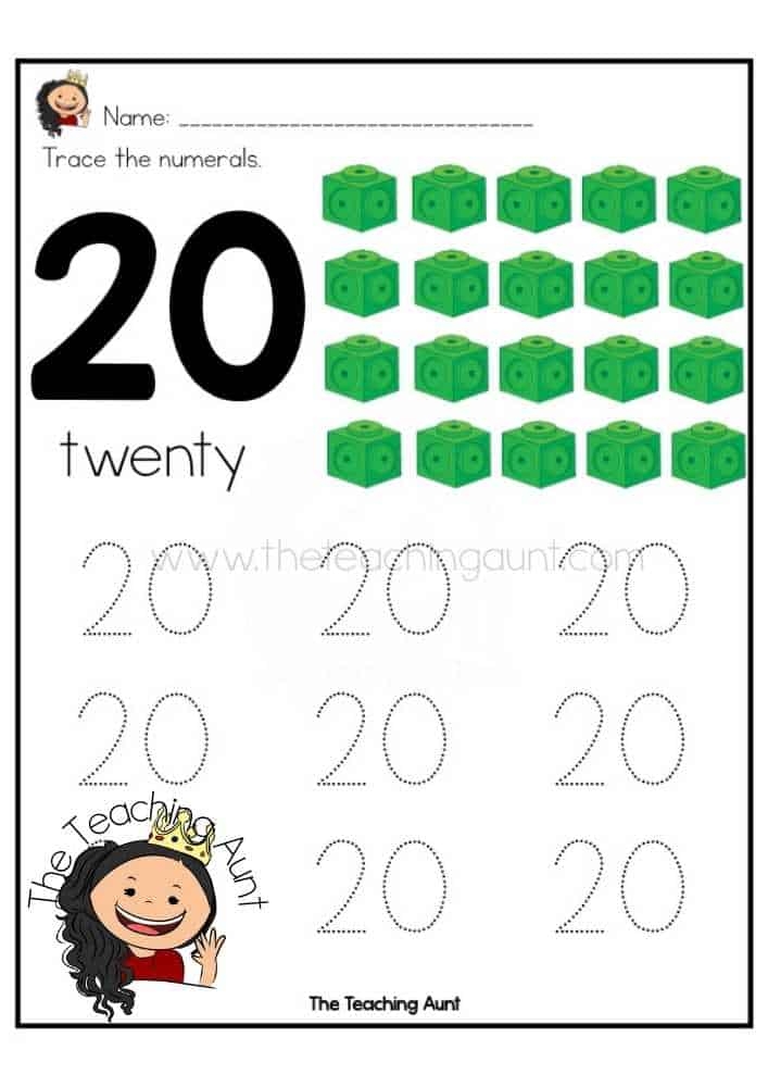 Writing Numbers 1 To 20 Worksheets PDF The Teaching Aunt Worksheets 