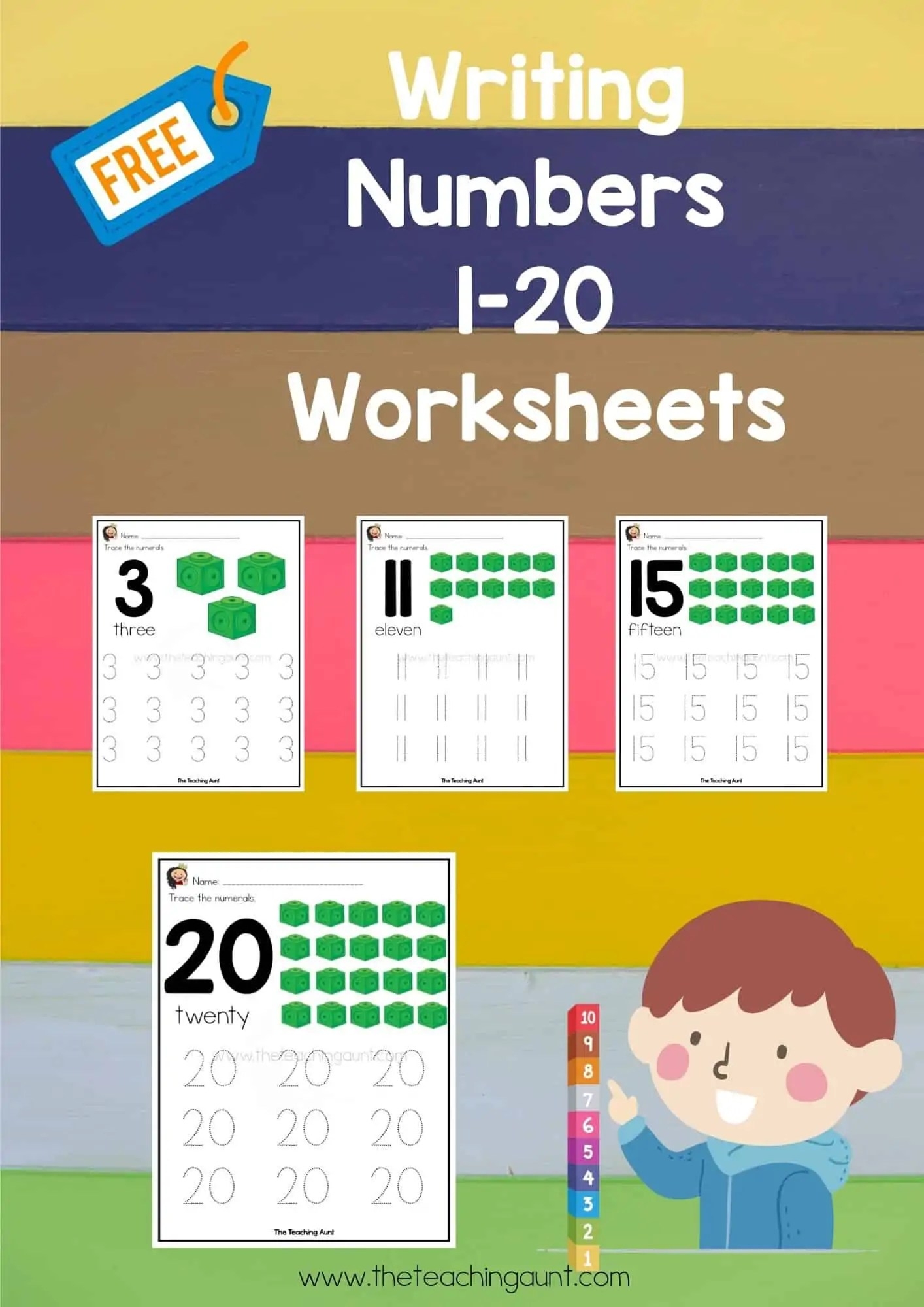 writing numbers worksheet 1-20 free