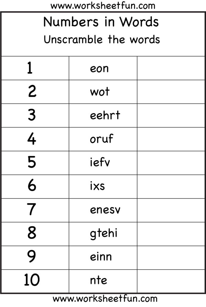 Writing Word Numbers Worksheets AlphabetWorksheetsFree