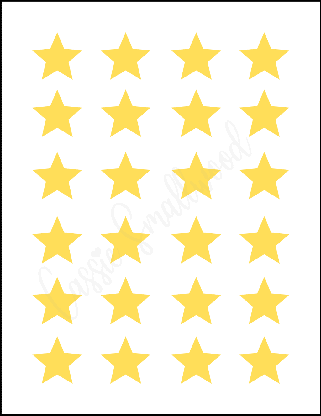 Yellow Free Printable Printable Stars Printable Online