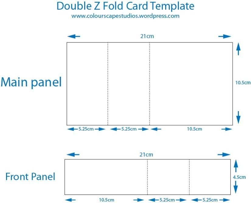 Z Fold Card Template Content Calendar Template