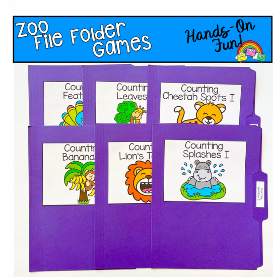 Zoo Counting File Folder Games 4 50 File Folder Heaven Printable 