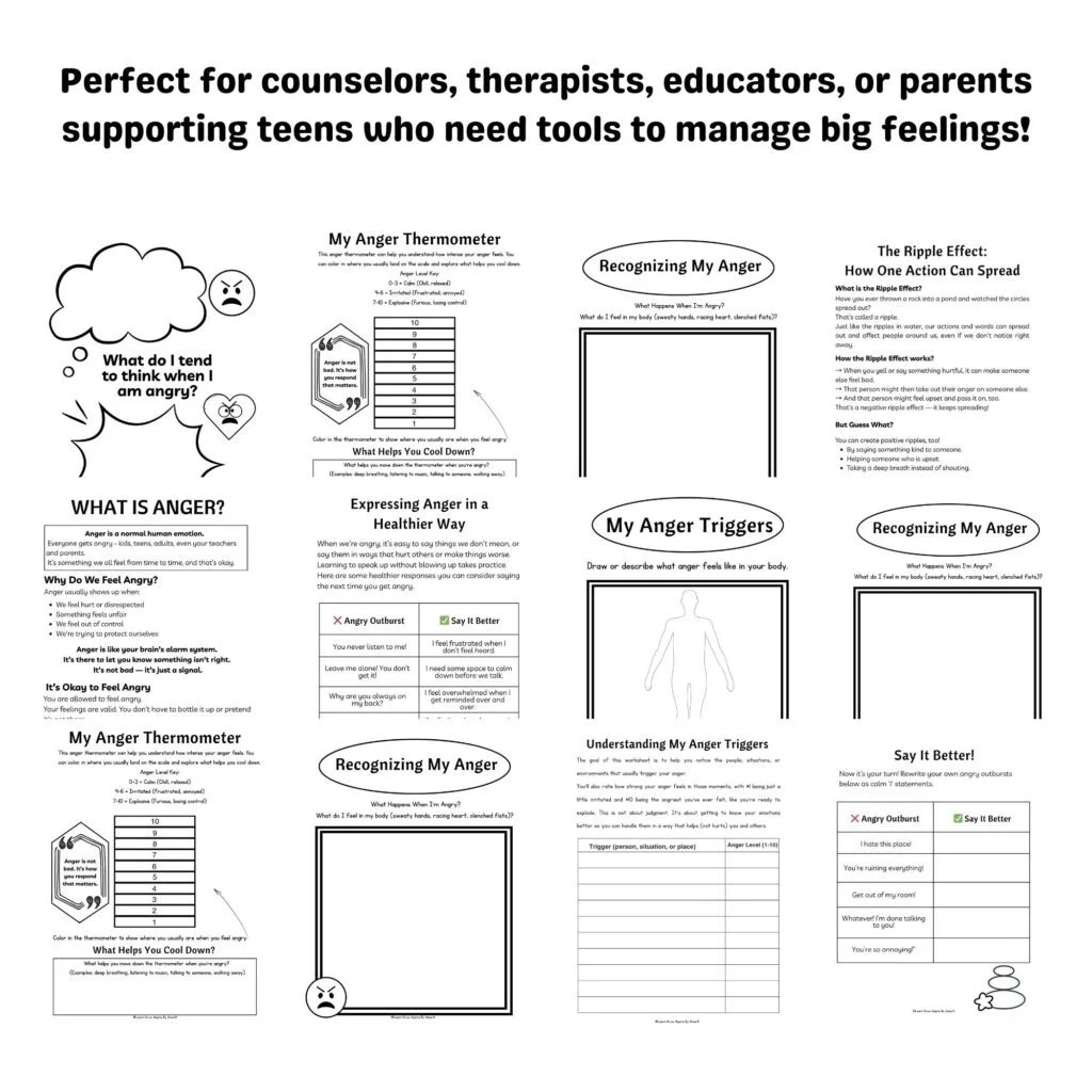 Anger Management Worksheets Pdf Anger Management Worksheets Pdf