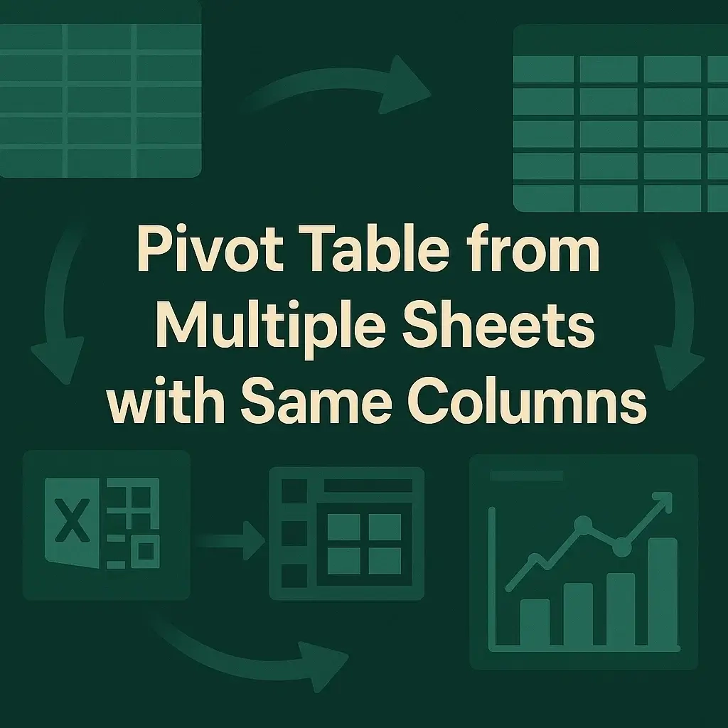 Create Pivot Table From Multiple Sheets With Same Columns Excel Insider Create Pivot Table From Multiple Sheets With Same Columns Excel Insider