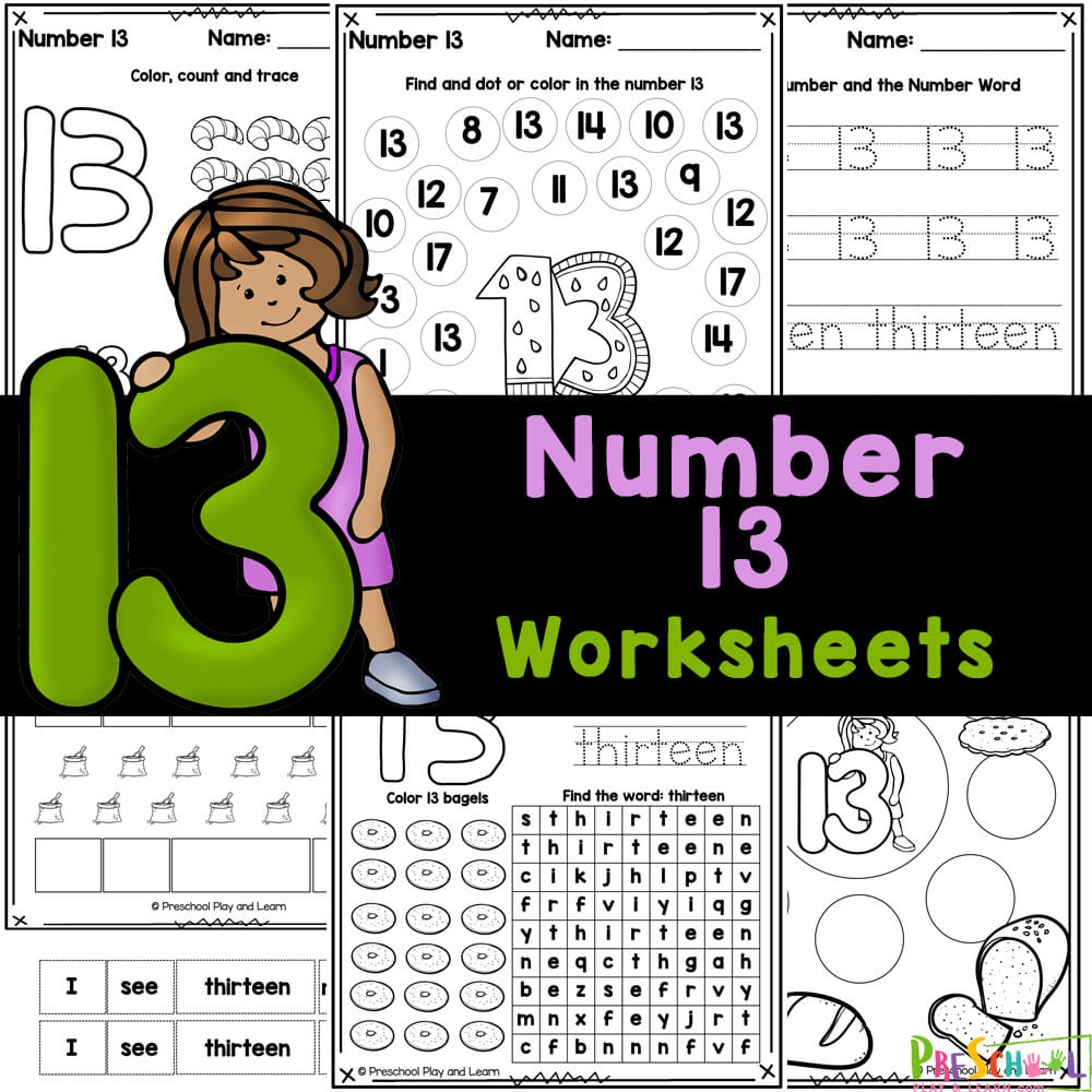 number 13 worksheet