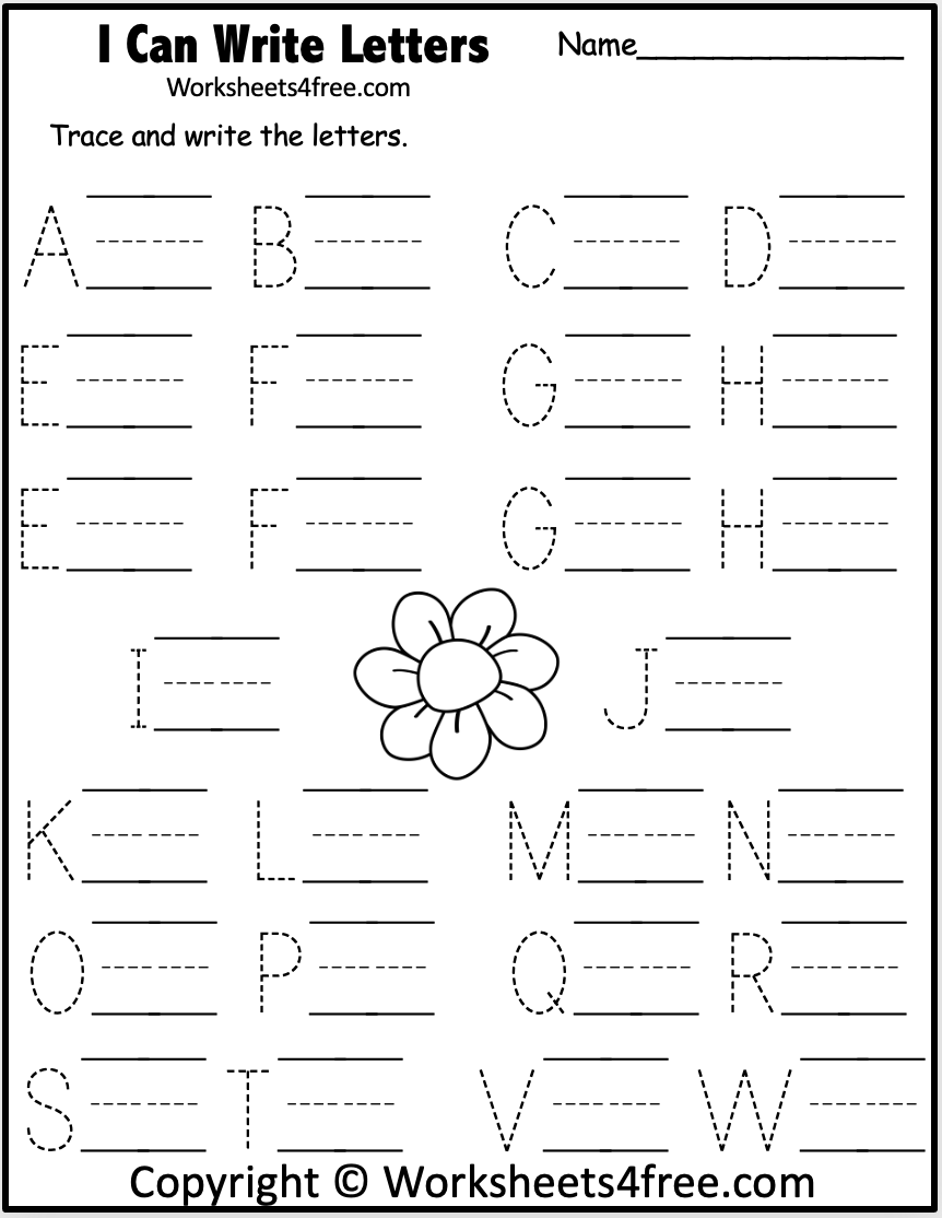 alphabet worksheets for preschoolers free