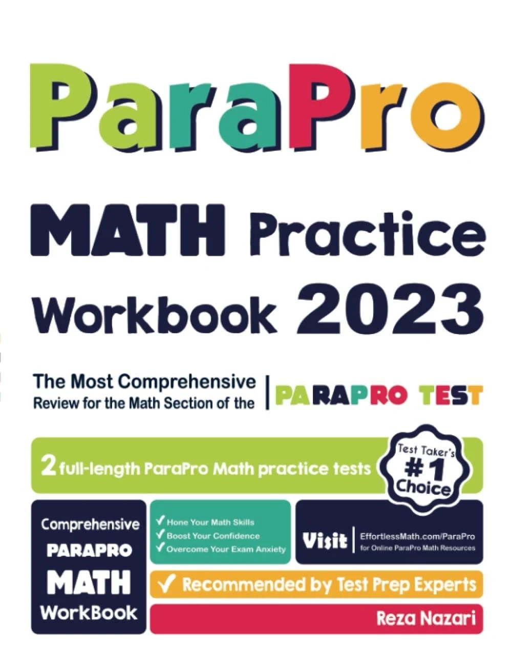 Parapro Math Practice Workbook The Most Comprehensive Review For The Math Section Of The Parapro Test Etsy
