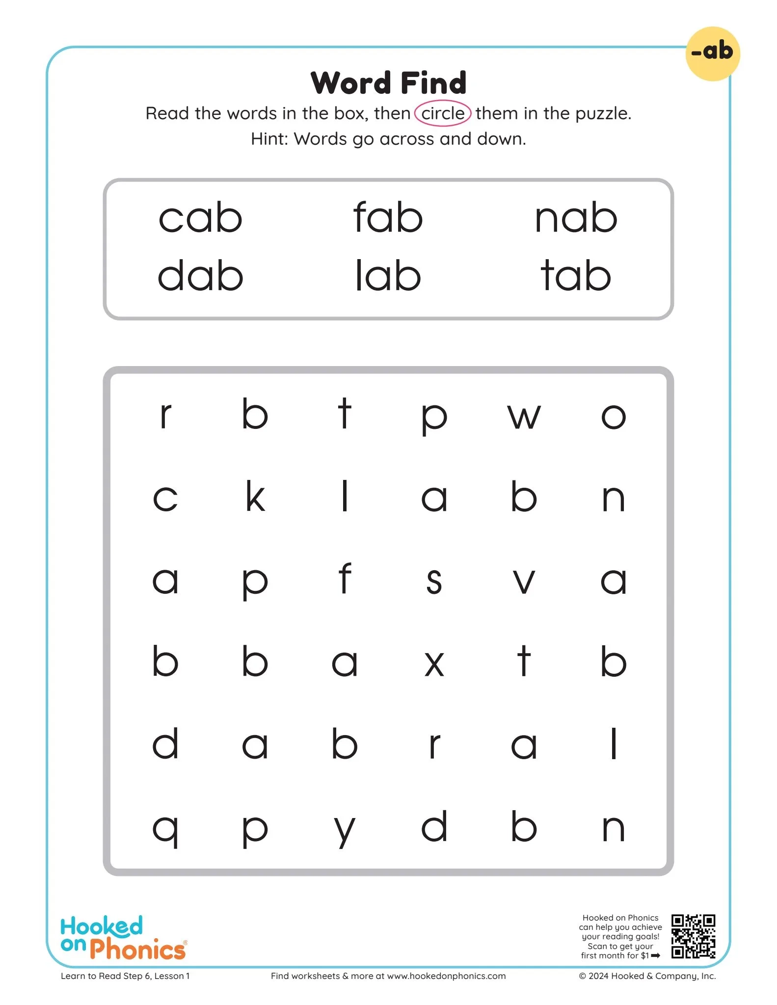Word Families Hooked On Phonics